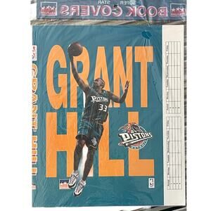 NBA Super Star Grant‎ Hill Detroit Pistons Book Cover Pack. Starline Vtg New